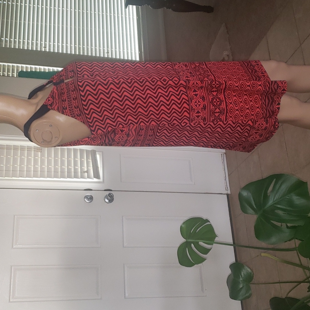 Enfocus 8 Bold Mixed Pattern Patchwork Racerback … - image 2